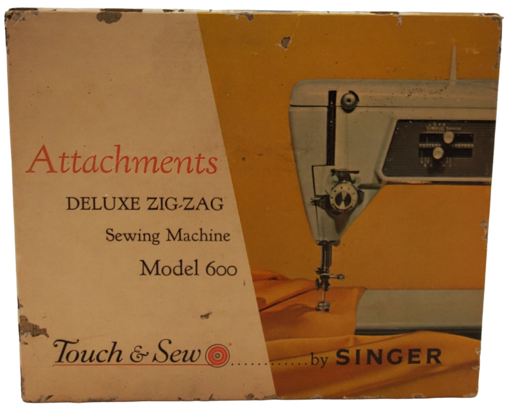 SINGER MODEL 600 161818 ATTACHMENTS DELUXE ZIG ZAG TOUCH N SEW VINTAGE